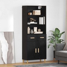 Aparador alto Madera de ingeniería Almacenamiento comedor salón moderno vidaXL v