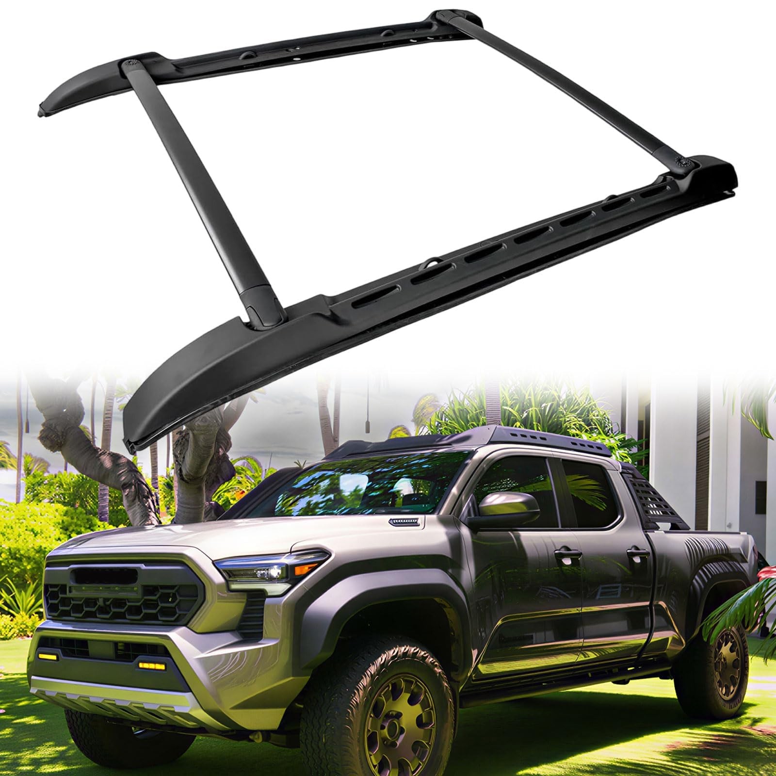 Roof Rack Crossbars 2024-2026 Toyota Tacoma 4thGen Double Cab No Drill Roof
