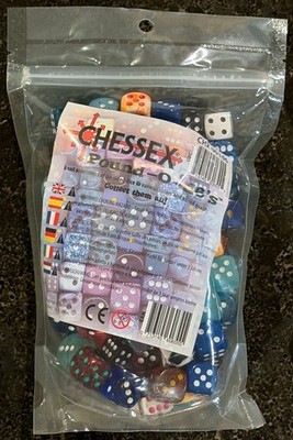 Chessex Pound-O-d6's Assorted Six-Sided Dice 1 LB CHX 001d6 - New / Sealed