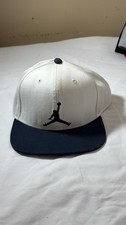 Nike Air Jordan Pro Jumpman Snapback Hat - White/Navy Blue