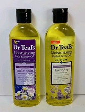 Dr Teal's Moisturizing Bath  Body Oil Sleep Blend Melatonin Lavender  2-Pack