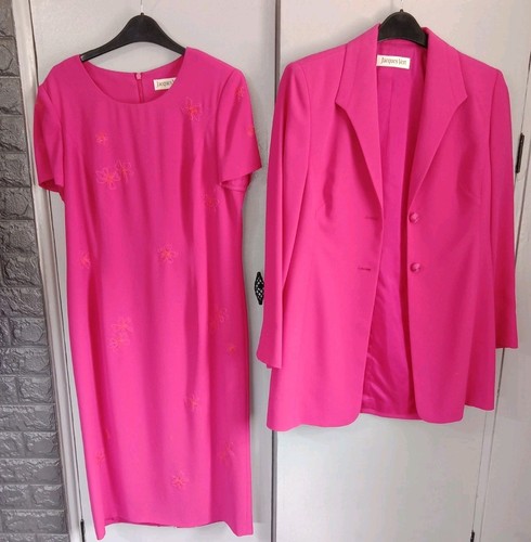 Jacques Vert Mother Of The Bride Outfit 10 / 12 Dress Jacket Wedding Guest. VGC
