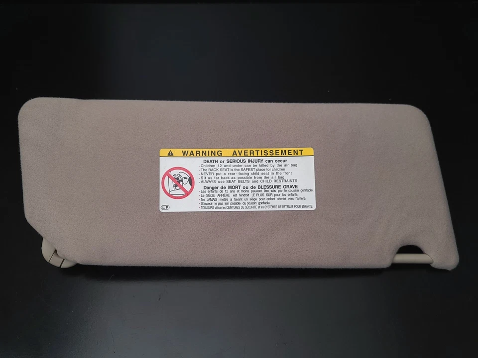 Parasol izquierdo Toyota Camry 2002-2006 lado del conductor parasol OEM tela tostada Foto 2 de 4