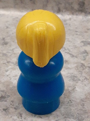 Vintage Fisher Price Little People Frau/Mama blonde Haare blauer Körper Kunststoff - Bild 3 von 6