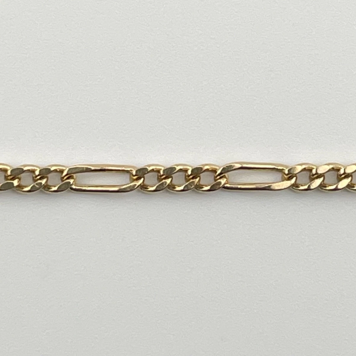 9ct Yellow Gold Figaro 3+1 Link Bracelet 20.3cm Length 2mm Wide 2.00 Grams