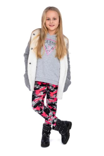 Girl's Warm Thick Fleece Lined Leggings Kids Uniqe Christmas Patterns Pants FS69 - Picture 43 of 93
