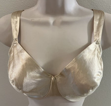 Vintage 60s Victoria's Secret Gold Metallic Unlined Bra 36C MI USA Gold Label