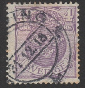 Sweden SC 69 or similar.  4 Ore Coat of Arms