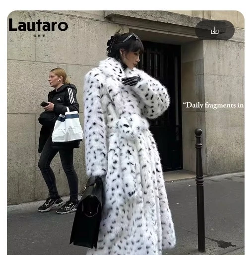 BELLISSIMA PELLICCIA MACULATA SINTETICA  SOPRABITO CAPPOTTO DONNA CASUAL 2024/25 - Immagine 3 di 4