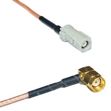 RG316 AVIC Jack to RP-SMA MALE ANGLE RF Cable Rapid-SHIP LOT
