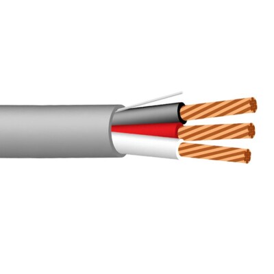 1000' 22/3 Unshielded CL3R Security Alarm Cable Riser Gray PVC Jacket 300V