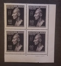 Germany Bohemia B&M Mi 131 Sc B20 Block 1943 WWII Third Reich MNH OG Mint T13953