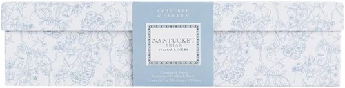 Crabtree & Evelyn Paper Drawer Liner Nantucket Briar 12 in x 22.5 in 8 Sheets