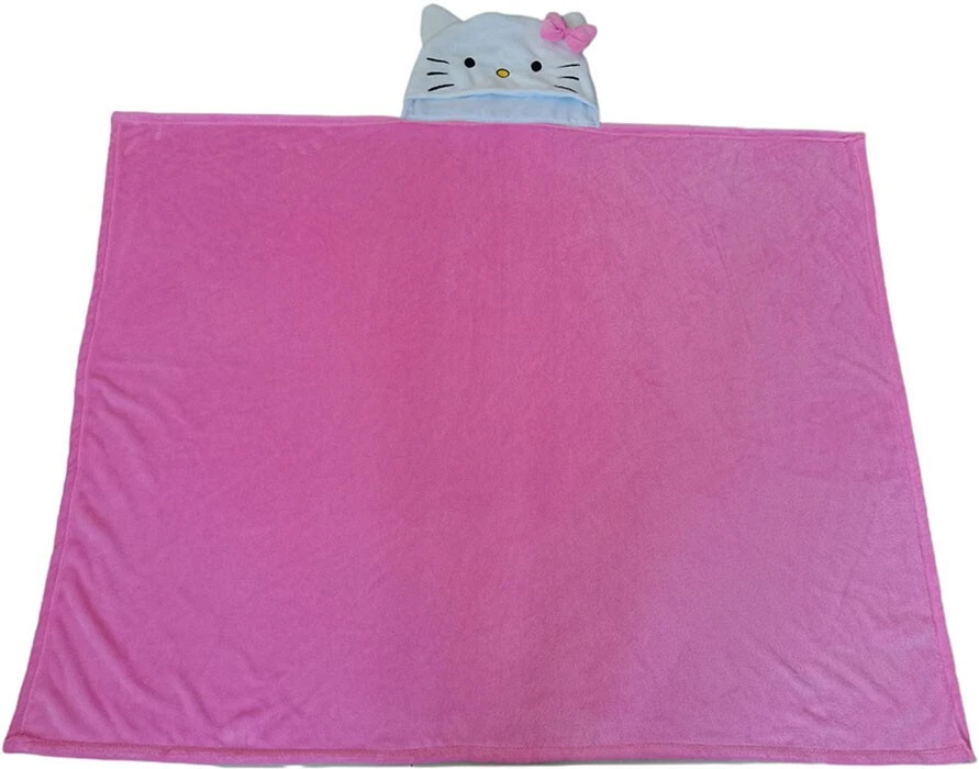 Coperta in Pile con Cappuccio Hello Kitty (cm 120x150) NUOVA SIGILLATA - Immagine 2 di 2