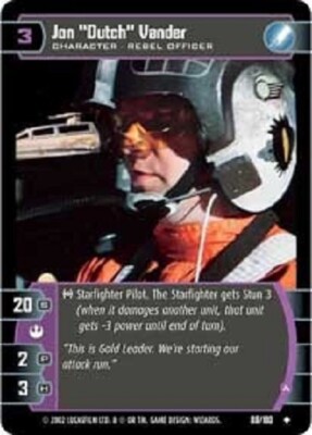 STAR WARS TCG WOTC A NEW HOPE JON ''DUTCH'' VANDER (A) 88/180 GEM MINT