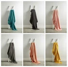 Lisbon Throw 100% Cotton Plain Honeycomb Sofa Bed Cover Throws Blanket