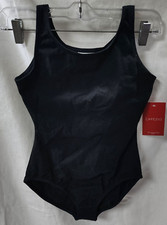 Capezio Girls High-Neck Tank Leotard, Black, Large