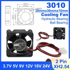 30mm Mini Square Brushless Cooling Fan Cooler Silent 3.7V 5V 12V 18V 24V DC 2Pin