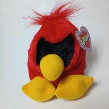 Puffkins Casey The Cardinal Plush Bird Stuffed Animal Vtg 1994