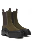 Sam Edelman Lulia Alpine Green Closed Toe Boots Water Repellent Size 6