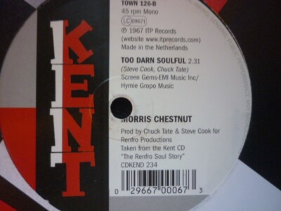 morris chestnut too darn../bobby wisdom handwriting on ...  kent 126 uk  soul 45