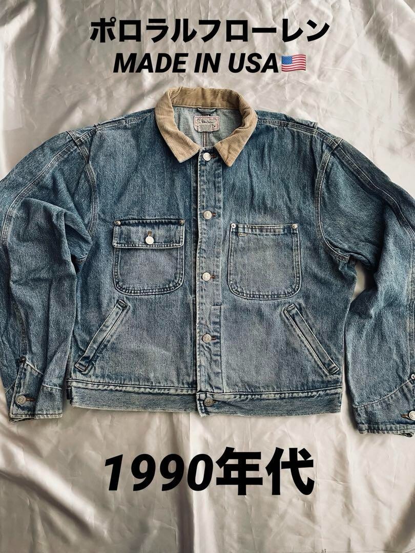 Vintage 90's RRL Double RL Denim Jacket Color Indigo Men's Size L