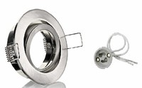 8Xeinbaustrahler Rahmen Spot EisengebüRstet Druckguss +GU10 L Fassung 230 V