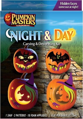 Pumpkin Masters Night & Day Carving And Decorating Kit ~ NEW ~  FACTORY SEALED