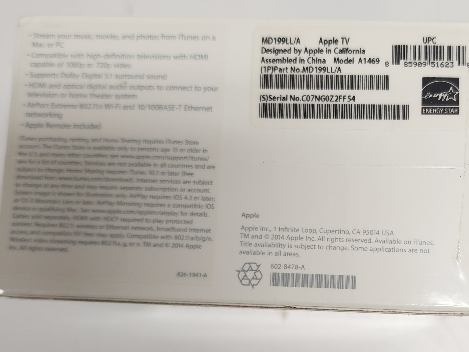 Apple TV 3rd Generation. Apple Brand New Sealed In Box Watch All You Favorite TV