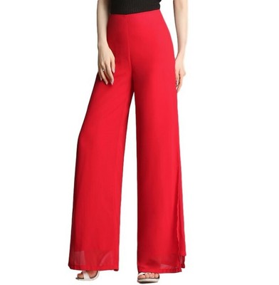Summer Women's Chiffon Wide Leg Pants 