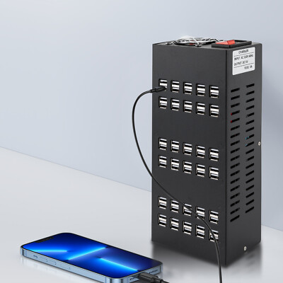 Multi 60 Port USB Charging Station Hub Desktop Cell Phone Charger Organizer 400W