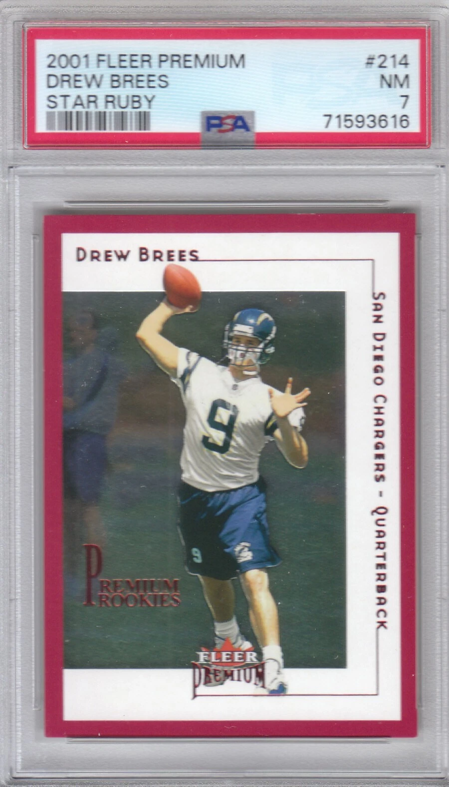 Drew Brees Fleer Premium #214 Star Ruby