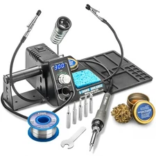 X-Tronic #3020-XTS-ST 75W Digital LED Soldering Iron Station Kit w/ 5 Extra Tips