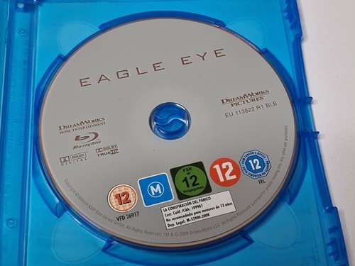 EAGLE EYE (Blu-ray, 2009) Región B Cert 12 DreamWorks Pictures VFD 26917 - Imagen 3 de 4