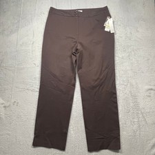 Charter Club Dress Pants Women 14 Cocoa Allison Fit Straight Leg Trousers NEW