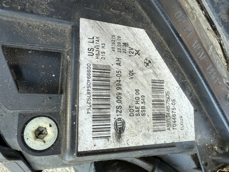 08-10 BMW E60 528i 535i 550i M5 Faros Dinámicos Xenón HID Genuinos OEM Par L&R Foto 4 de 4