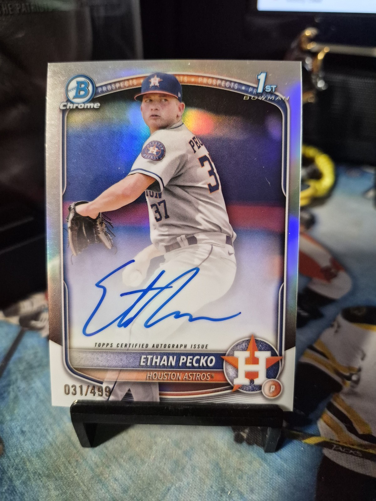 2025 Bowman Chrome #CPA-EPE Ethan Pecko Prospect Autographs Refractor #/499