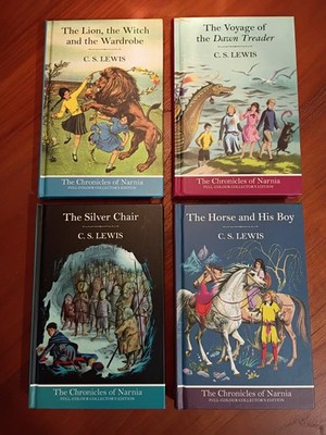 Chronicles of Narnia, C.S. Lewis, Full-Color Collector's, 4 Hardcovers, Like New