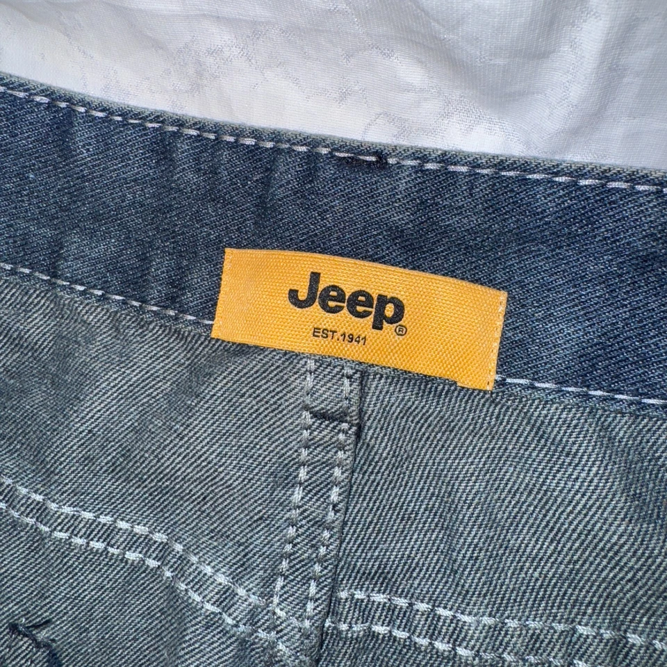 Jeans jeans Y2K lavagem ácida tamanho grande ajuste largo tamanho 36 aba fenda gótica punk - Imagem 2 de 4