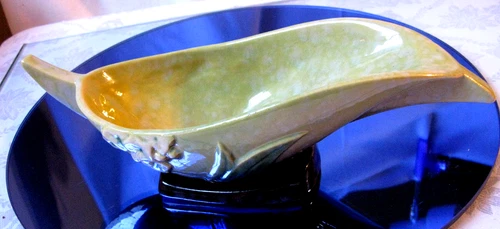 Roseville Wincraft Centerpiece Console Bowl, #28L-10. 1948ish, 14×4