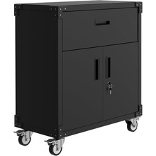 Rolling Tool Cabinet W/ Drawer on Wheels Heavy Duty Metal Adjustable Shelf Lock