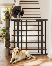 29.6-39.1 in Wide x 35.5 in High Extra Tall Baby Gate, Black