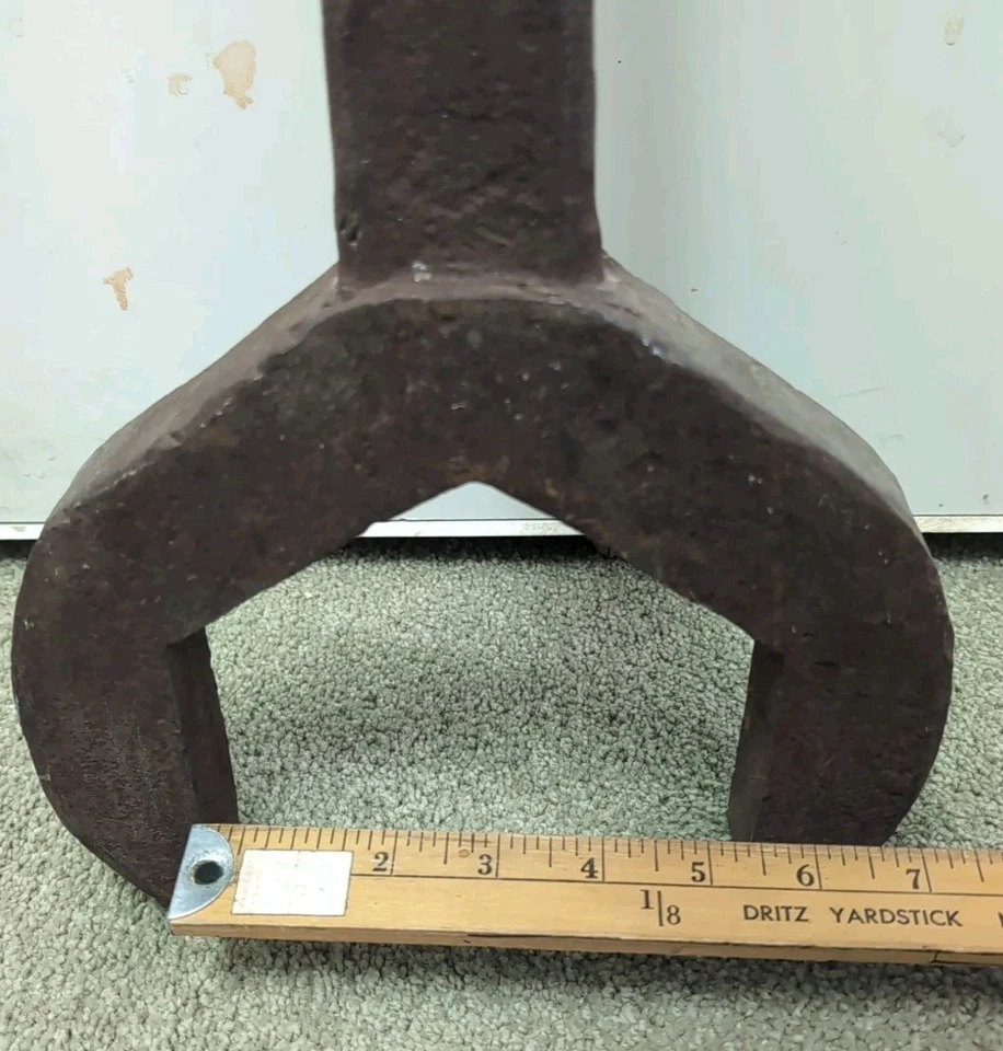 Antigua herramienta de llave de ferrocarril extra grande 36" de largo 5 1/2" mandíbula pesa aproximadamente 25 libras Foto 3 de 4