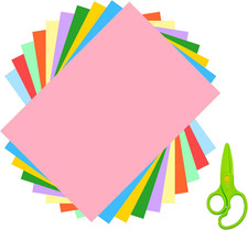 Construction Paper 100 Sheets Assorted Colors Bulk for Kids School Supplies A4 C