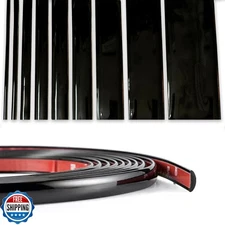 NANSH 16Ft Glossy Black Extra Thick Auto Molding Trim Universal Bumper Window