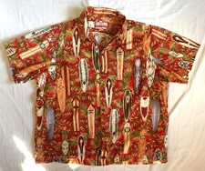 RJC Men's Shirt Made In Hawaii USA Hawaiian Shirt Surfboards Size 2XL XXL