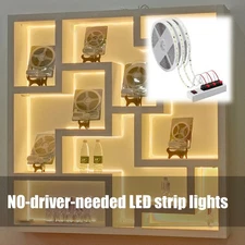 EasyFit 10m LED Strip Warm Neutral Cool White No Driver Required for Home Decor