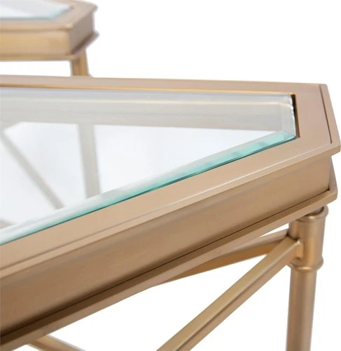 Elegant Wertheimer Modular Gold Coffee Table - Picture 5 of 6