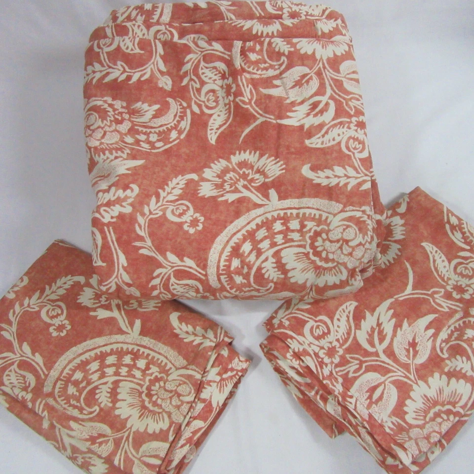 Juego de funda nórdica Pottery Barn Alessandra mezcla de lino terracota 3 piezas completo/queen Foto 2 de 4