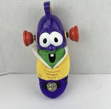 Vtg Veggie Tales Larry Boy Super Suction Pop Off Ears Talking Plush Fisher-Price